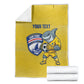 Cabo Verde Football 2026 Custom Blanket Tubaroes Azuis Goalkeeper Yellow Jersey