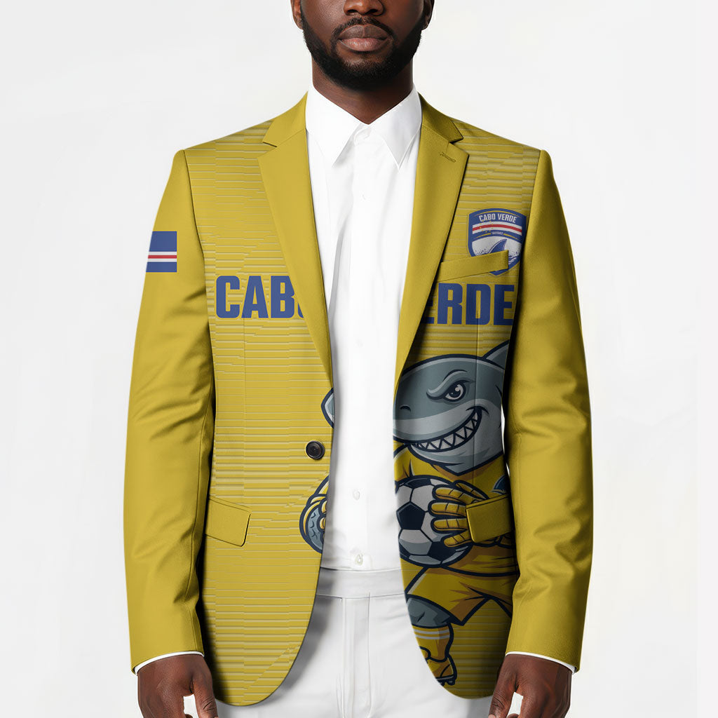 Cabo Verde Football 2026 Custom Blazer Tubaroes Azuis Goalkeeper Yellow Jersey