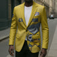 Cabo Verde Football 2026 Custom Blazer Tubaroes Azuis Goalkeeper Yellow Jersey