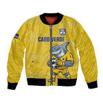 Cabo Verde Football 2026 Custom Bomber Jacket Tubaroes Azuis Goalkeeper Yellow Jersey