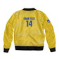 Cabo Verde Football 2026 Custom Bomber Jacket Tubaroes Azuis Goalkeeper Yellow Jersey