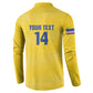 Cabo Verde Football 2026 Custom Button Sweatshirt Tubaroes Azuis Goalkeeper Yellow Jersey