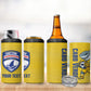 Cabo Verde Football 2026 Custom 4 in 1 Can Cooler Tumbler Tubaroes Azuis Goalkeeper Yellow Jersey