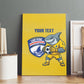 Cabo Verde Football 2026 Custom Canvas Wall Art Tubaroes Azuis Goalkeeper Yellow Jersey