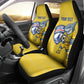 Cabo Verde Football 2026 Custom Car Seat Cover Tubaroes Azuis Goalkeeper Yellow Jersey