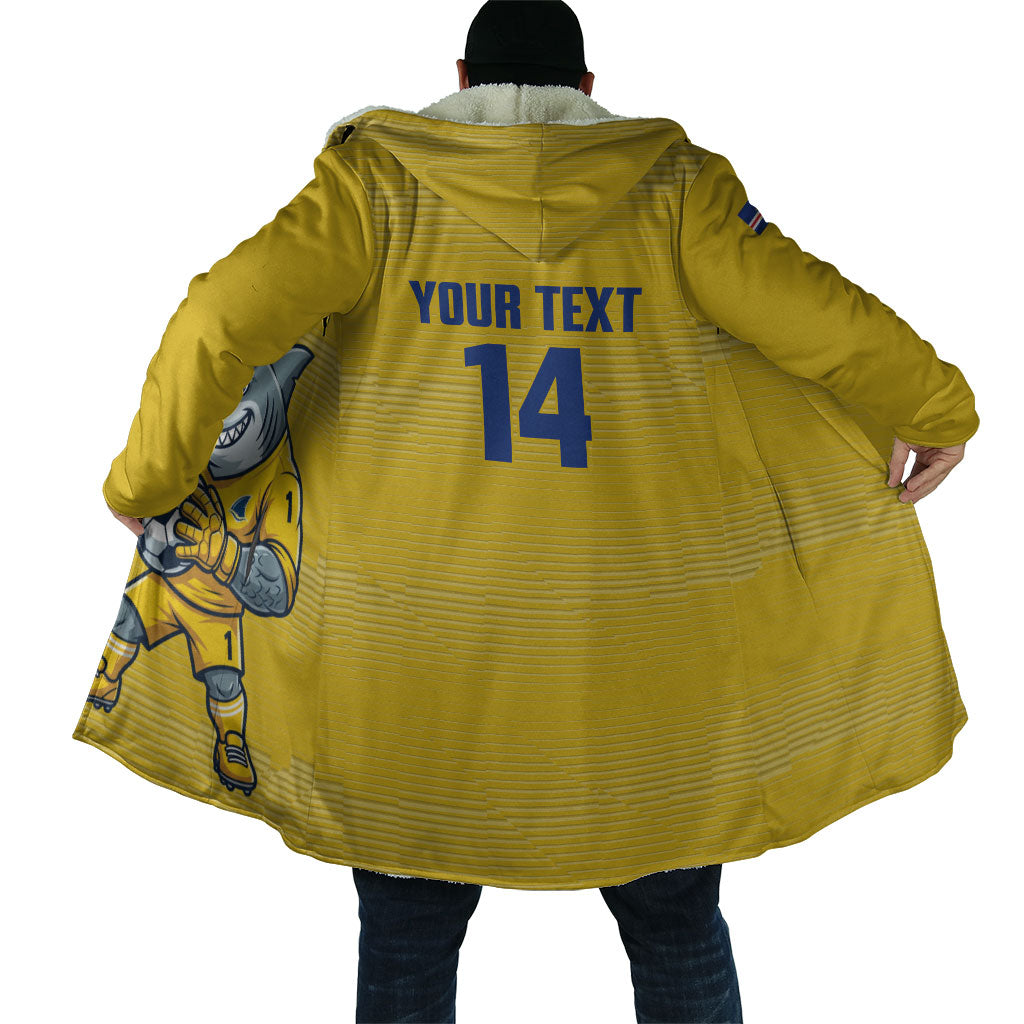 Cabo Verde Football 2026 Custom Cloak Tubaroes Azuis Goalkeeper Yellow Jersey