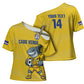 Cabo Verde Football 2026 Custom Cross Shoulder Shirt Tubaroes Azuis Goalkeeper Yellow Jersey