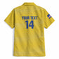 Cabo Verde Football 2026 Custom Hawaiian Shirt Tubaroes Azuis Goalkeeper Yellow Jersey