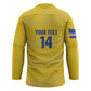 Cabo Verde Football 2026 Custom Hockey Jersey Tubaroes Azuis Goalkeeper Yellow Jersey