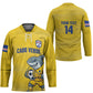 Cabo Verde Football 2026 Custom Hockey Jersey Tubaroes Azuis Goalkeeper Yellow Jersey