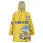 Cabo Verde Football 2026 Custom Kid Wearable Blanket Hoodie Tubaroes Azuis Goalkeeper Yellow Jersey