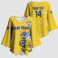 Cabo Verde Football 2026 Custom Kimono Sleeve Blouse Tubaroes Azuis Goalkeeper Yellow Jersey