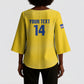 Cabo Verde Football 2026 Custom Kimono Sleeve Blouse Tubaroes Azuis Goalkeeper Yellow Jersey