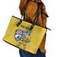 Cabo Verde Football 2026 Custom Leather Tote Bag Tubaroes Azuis Goalkeeper Yellow Jersey