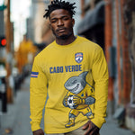 Cabo Verde Football 2026 Custom Long Sleeve Shirt Tubaroes Azuis Goalkeeper Yellow Jersey