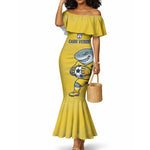 Cabo Verde Football 2026 Custom Mermaid Dress Tubaroes Azuis Goalkeeper Yellow Jersey