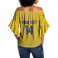 Cabo Verde Football 2026 Custom Off Shoulder Wrap Waist Top Tubaroes Azuis Goalkeeper Yellow Jersey