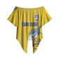Cabo Verde Football 2026 Custom Off Shoulder Wrap Waist Top Tubaroes Azuis Goalkeeper Yellow Jersey
