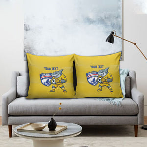Cabo Verde Football 2026 Custom Pillow Cover Tubaroes Azuis Goalkeeper Yellow Jersey