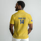 Cabo Verde Football 2026 Custom Polo Shirt Tubaroes Azuis Goalkeeper Yellow Jersey