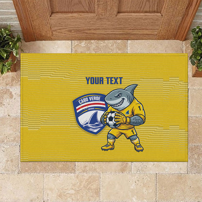 Cabo Verde Football 2026 Custom Rubber Doormat Tubaroes Azuis Goalkeeper Yellow Jersey