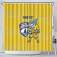 Cabo Verde Football 2026 Custom Shower Curtain Tubaroes Azuis Goalkeeper Yellow Jersey