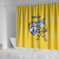 Cabo Verde Football 2026 Custom Shower Curtain Tubaroes Azuis Goalkeeper Yellow Jersey