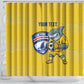 Cabo Verde Football 2026 Custom Shower Curtain Tubaroes Azuis Goalkeeper Yellow Jersey
