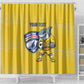 Cabo Verde Football 2026 Custom Shower Curtain Tubaroes Azuis Goalkeeper Yellow Jersey
