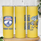 Cabo Verde Football 2026 Custom Skinny Tumbler Tubaroes Azuis Goalkeeper Yellow Jersey