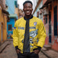 Cabo Verde Football 2026 Custom Sleeve Zip Bomber Jacket Tubaroes Azuis Goalkeeper Yellow Jersey