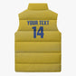 Cabo Verde Football 2026 Custom Sleeveless Puffer Jacket Tubaroes Azuis Goalkeeper Yellow Jersey