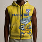 Cabo Verde Football 2026 Custom Sleeveless Zip Hoodie Tubaroes Azuis Goalkeeper Yellow Jersey