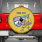 Cabo Verde Football 2026 Custom Spare Tire Cover Tubaroes Azuis Goalkeeper Yellow Jersey