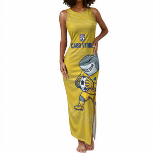 Cabo Verde Football 2026 Custom Tank Maxi Dress Tubaroes Azuis Goalkeeper Yellow Jersey