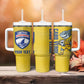 Cabo Verde Football 2026 Custom Tumbler With Handle Tubaroes Azuis Goalkeeper Yellow Jersey
