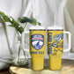 Cabo Verde Football 2026 Custom Tumbler With Handle Tubaroes Azuis Goalkeeper Yellow Jersey