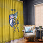Cabo Verde Football 2026 Custom Window Curtain Tubaroes Azuis Goalkeeper Yellow Jersey