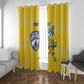 Cabo Verde Football 2026 Custom Window Curtain Tubaroes Azuis Goalkeeper Yellow Jersey