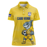 Cabo Verde Football 2026 Custom Women Polo Shirt Tubaroes Azuis Goalkeeper Yellow Jersey