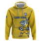 Cabo Verde Football 2026 Custom Zip Hoodie Tubaroes Azuis Goalkeeper Yellow Jersey
