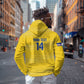 Cabo Verde Football 2026 Custom Zip Hoodie Tubaroes Azuis Goalkeeper Yellow Jersey