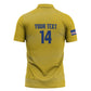Cabo Verde Football 2026 Custom Zipper Polo Shirt Tubaroes Azuis Goalkeeper Yellow Jersey