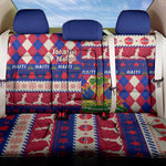 Afro Haiti Christmas Back Car Seat Cover Jwaye Nowe Neg Marron With Coat Of Arms - African Pride