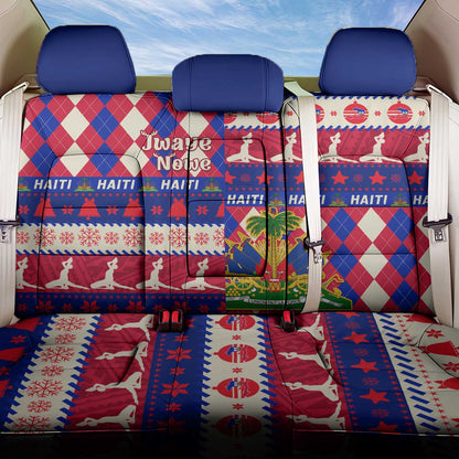 Afro Haiti Christmas Back Car Seat Cover Jwaye Nowe Neg Marron With Coat Of Arms - African Pride