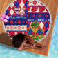 Afro Haiti Christmas Beach Blanket Jwaye Nowe Neg Marron With Coat Of Arms - African Pride
