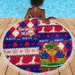 Afro Haiti Christmas Beach Blanket Jwaye Nowe Neg Marron With Coat Of Arms - African Pride