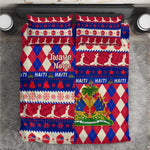 Afro Haiti Christmas Bedding Set Jwaye Nowe Neg Marron With Coat Of Arms - African Pride