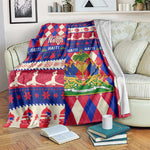 Afro Haiti Christmas Blanket Jwaye Nowe Neg Marron With Coat Of Arms - African Pride