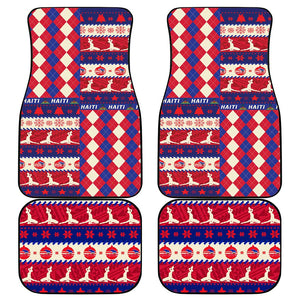 Afro Haiti Christmas Car Mats Jwaye Nowe Neg Marron With Coat Of Arms - African Pride